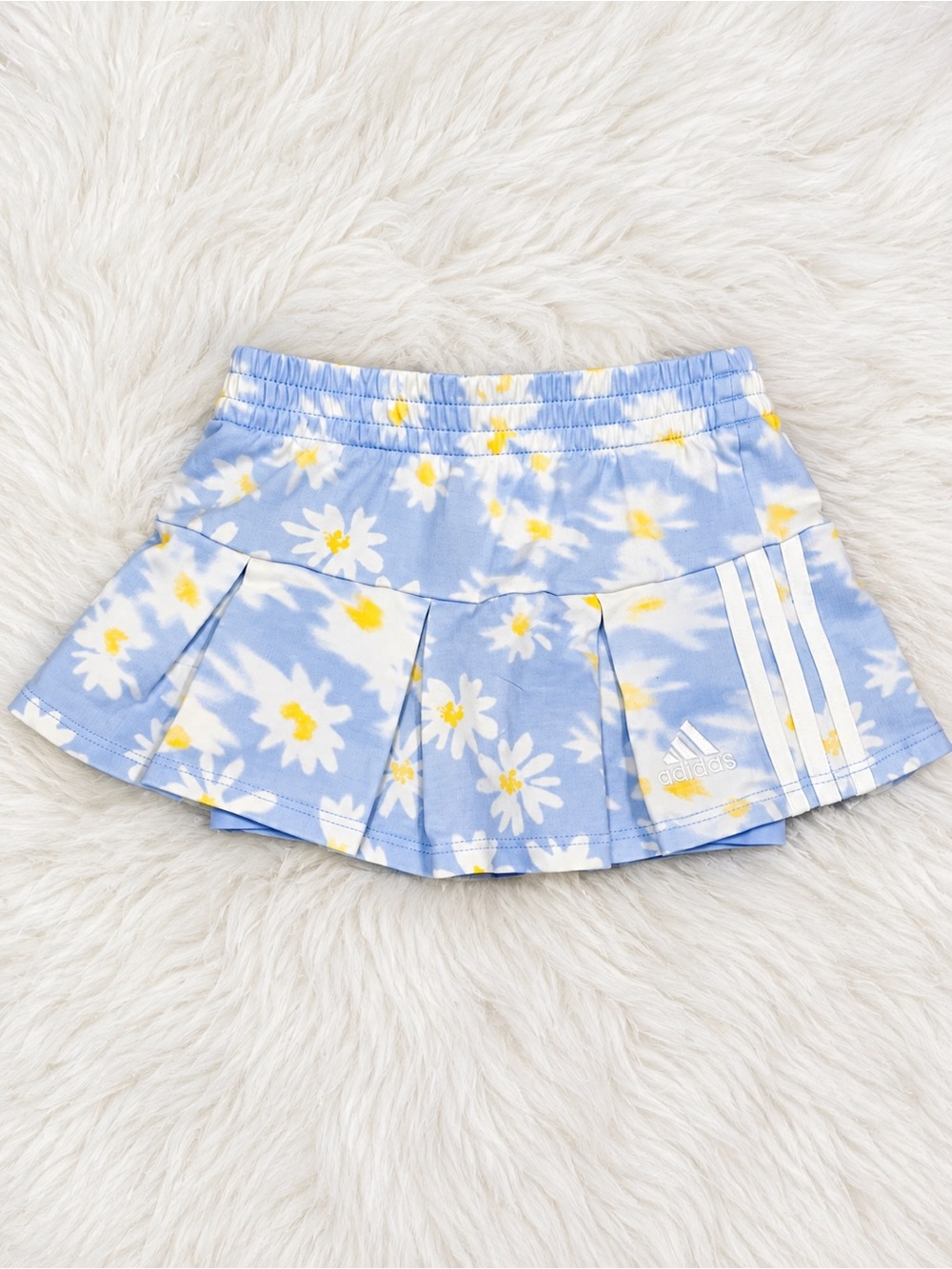 adidas Light Blue Daisy Pleated Tennis Skort